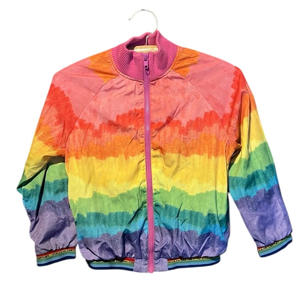 Girls’ Stella McCartney Lightweight Rainbow Windbreaker Jacket